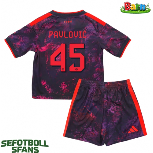 Bayern Munich Aleksandar Pavlovic #45 Tredjeställ Barn 2026-27 Kortärmad (+ Korta byxor)